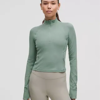 lululemon It's Rulu Ribbed Cropped Half Zip Updated
