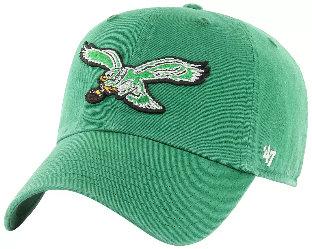 '47 Men's Philadelphia Eagles Kelly Green Legacy Clean Up Adjustable Hat