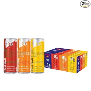 Red Bull Energy Drink Variety Pack, Red, Yellow & Amber