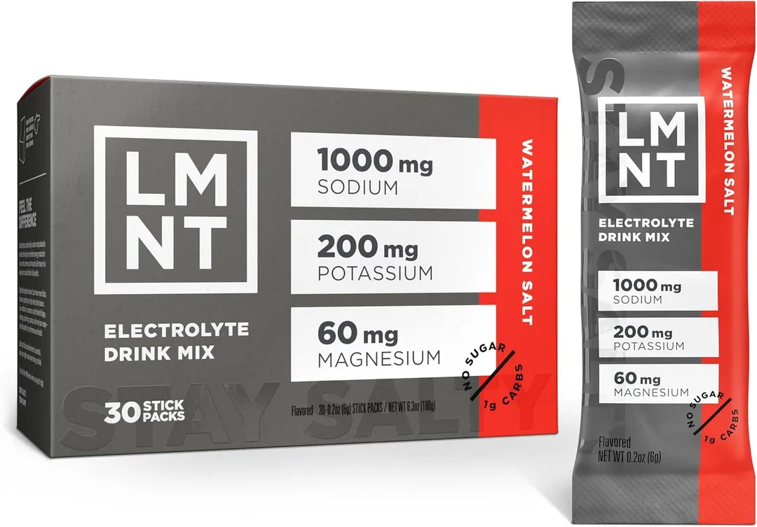 LMNT Zero Sugar Electrolytes - Watermelon Salt | Drink Mix | 30-Count