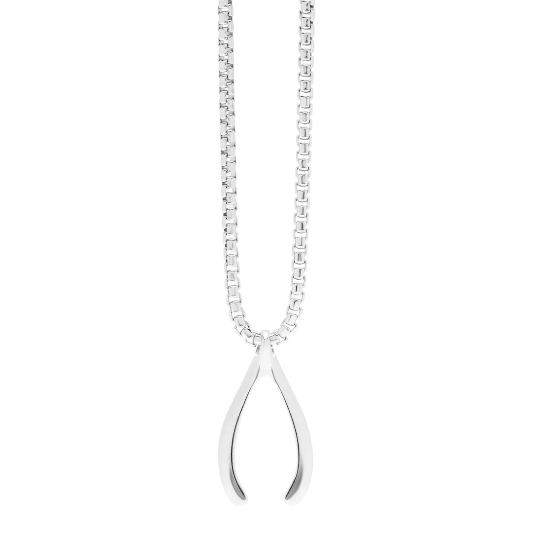 Minted New York Wishbone Pendant + Chain