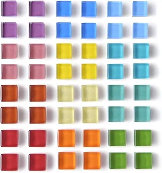 Mymazn 48 Pack Glass Refrigerator Magnets